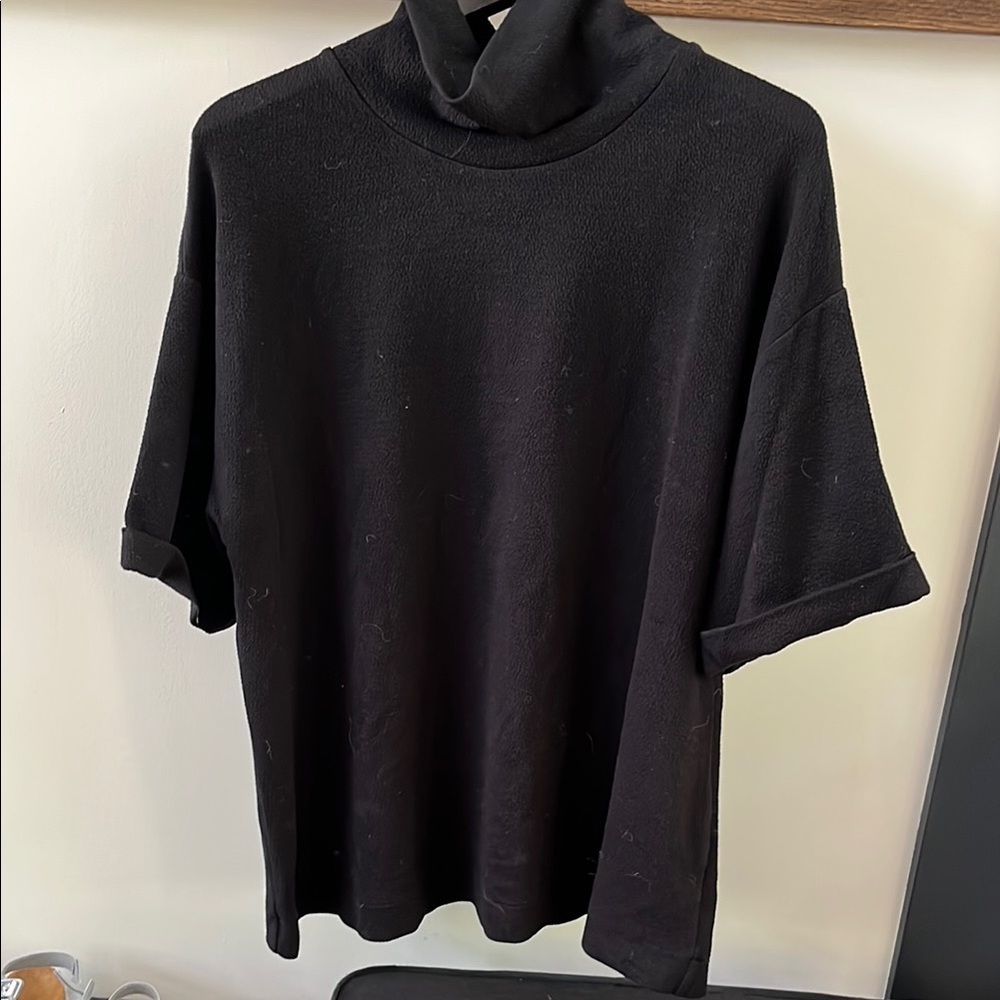 Hatch Black Turtleneck Top